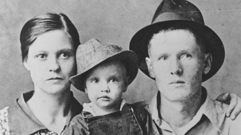 Elvis Presley with his parents Gladys and Vernon