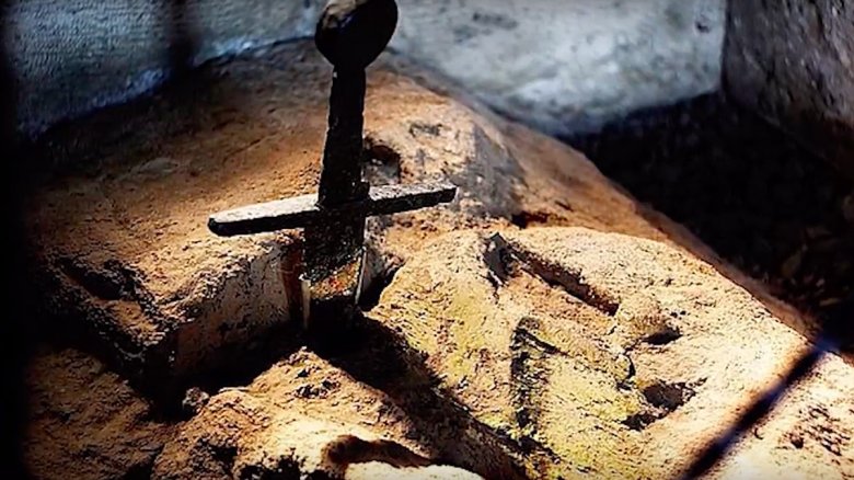 The real sword in the stone