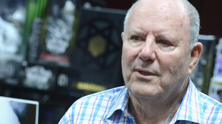 MIchael Westmore talking at a book signing