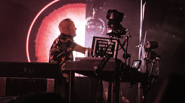 Fatboy Slim performing on stage