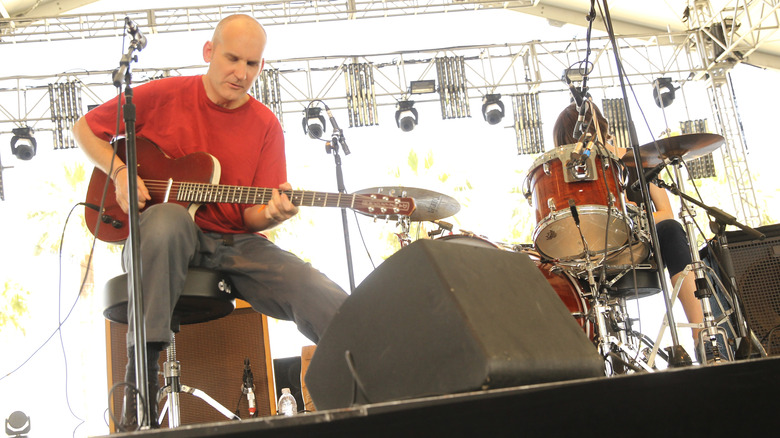 Ian MacKaye and Amy Farina on stage