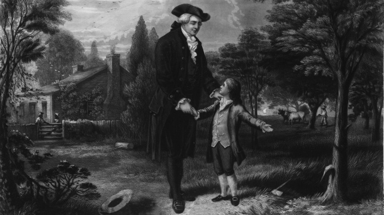 george washington confessing to chopping the cherry tree
