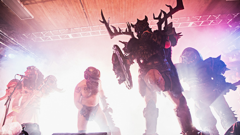 gwar on stage antlers armor