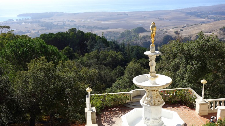 Gilded fountain at Casa del Mar, Hearst Castle