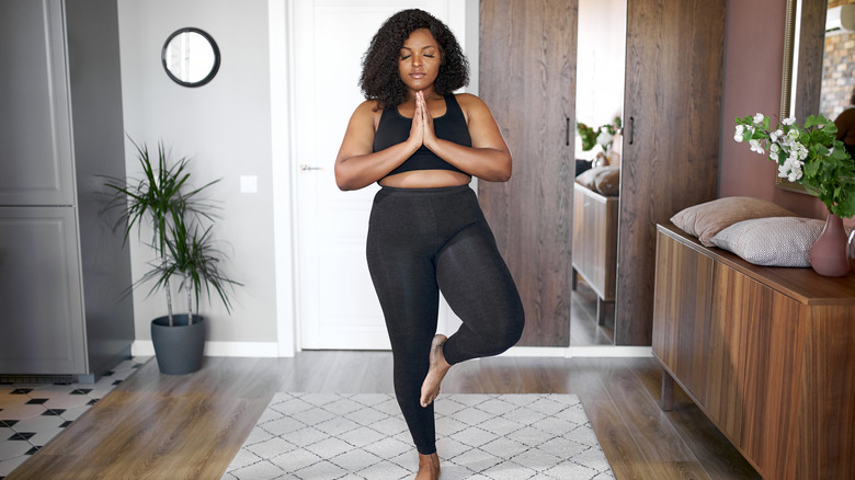 woman in yoga pose
