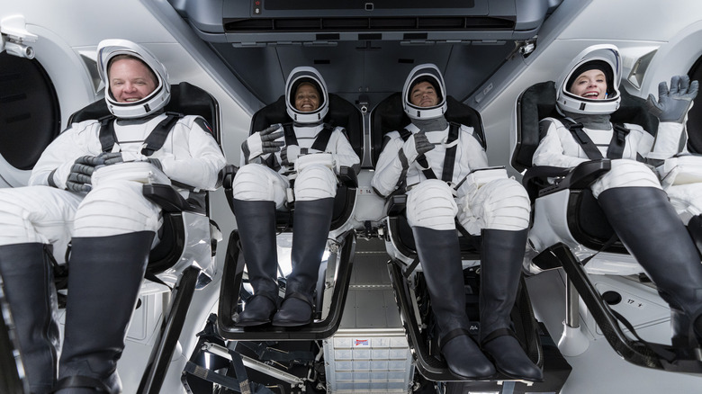 Inspiration4 crew in capsule