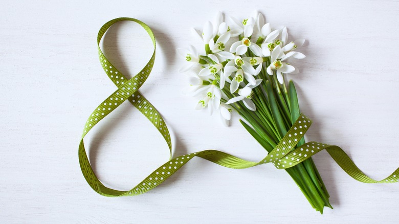 Flower's wrapped in a bow