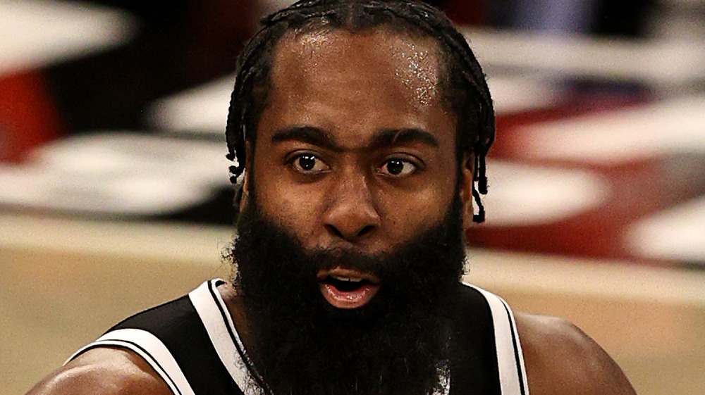 James Harden on the court