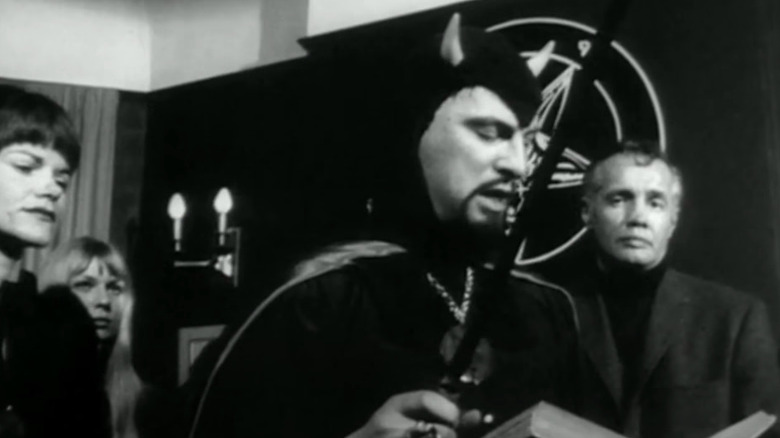 Anton LaVey performing a ritual