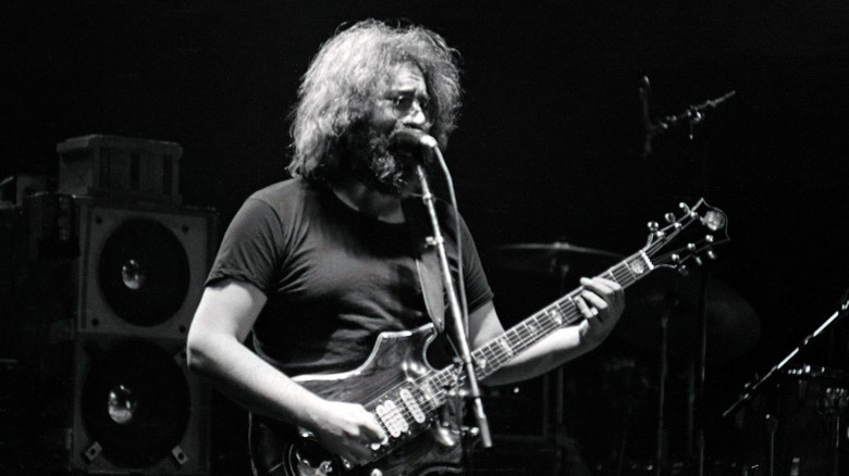 Garcia singing and playing live