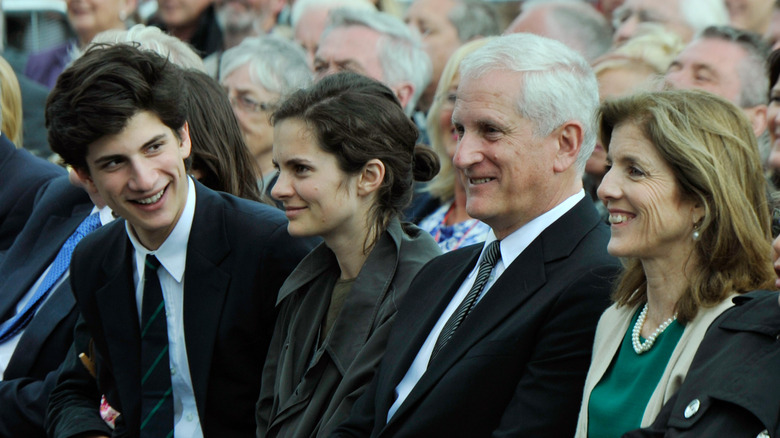 rose and jack schlossberg with parents