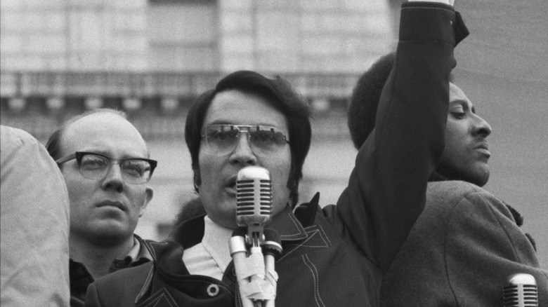 Jim Jones speaks at political rally