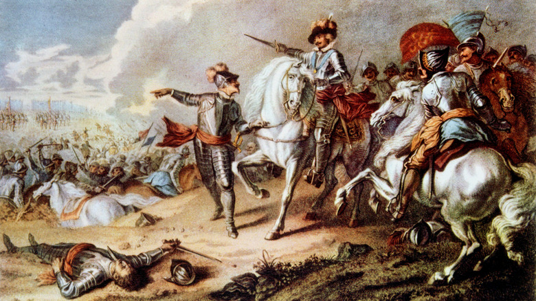 Painting of the Civil War Battle of Naseby