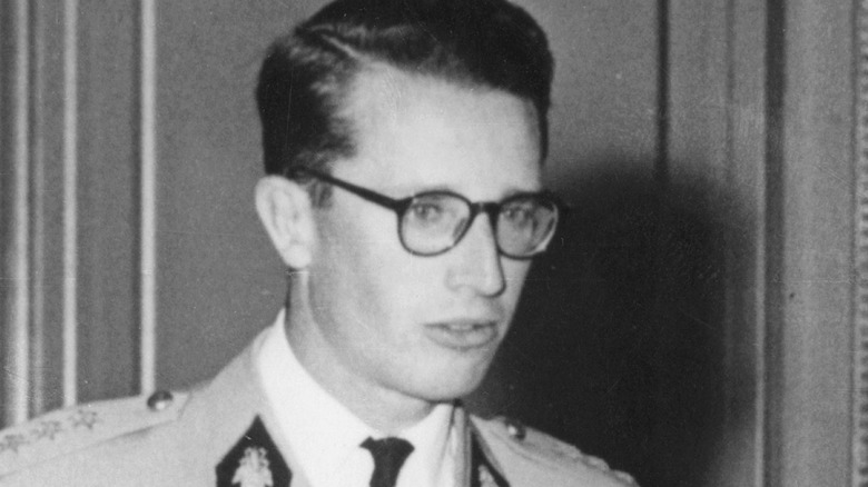 A young King Baudouin inclines his head