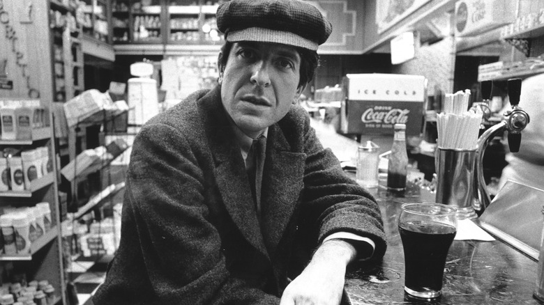 Leonard Cohen in a diner
