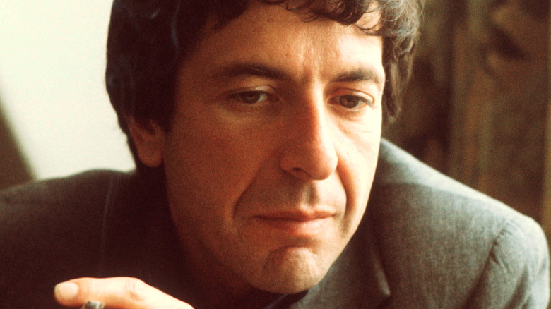 portrait of Leonard Cohen circa 1974