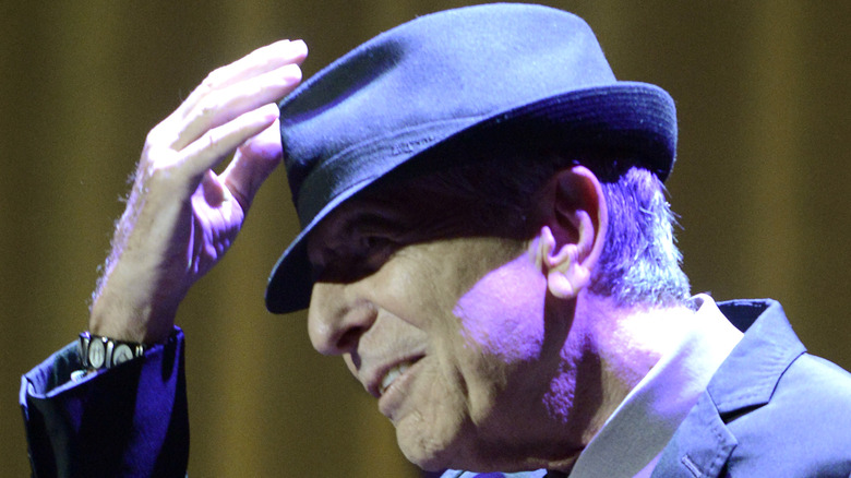 Leonard Cohen in a hat