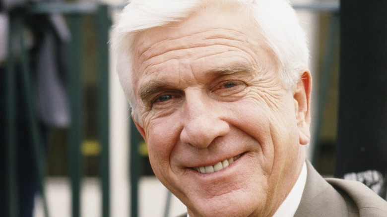 Leslie Nielsen smiling