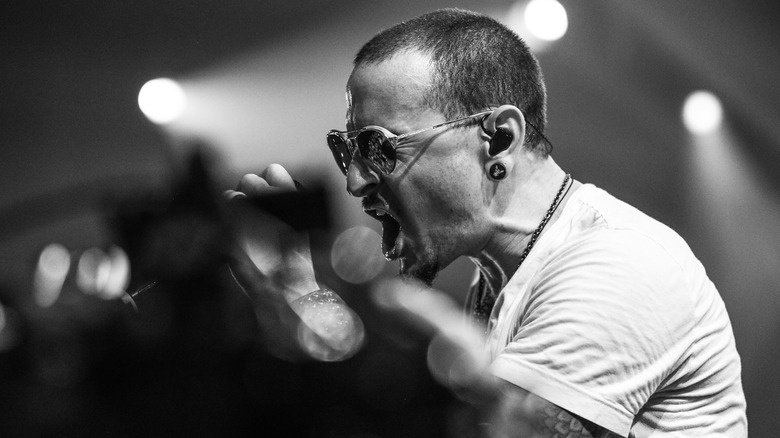 Chester Bennington at a performance
