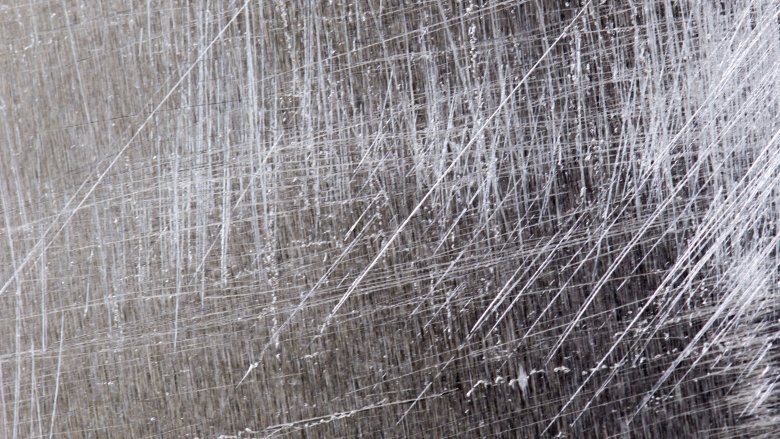 Scratched metal