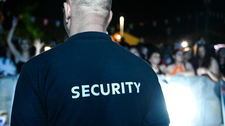 Back of concert security guard