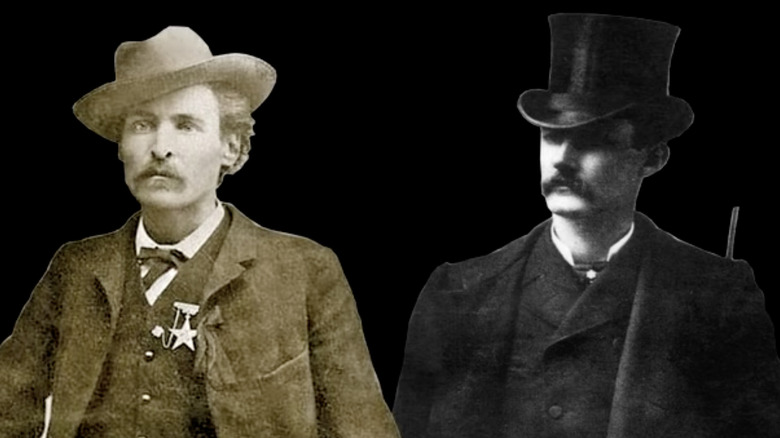 historic photos of Jim Courtright and Luke Short juxtaposed