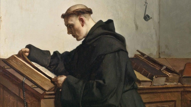 Martin Luther reading the Bible