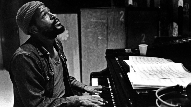 Marvin Gaye at a piano