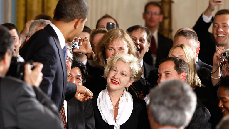Cyndi Lauper and President Obama