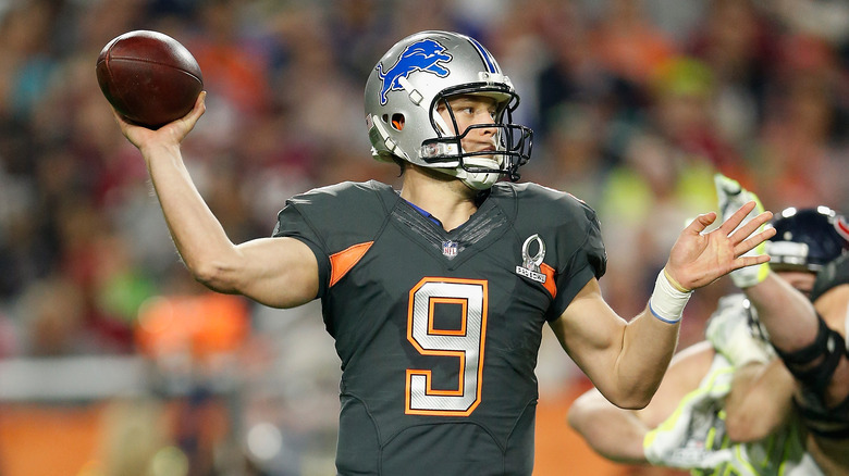 Matthew Stafford playing at Pro Bowl