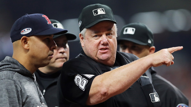 Joe West explains a call