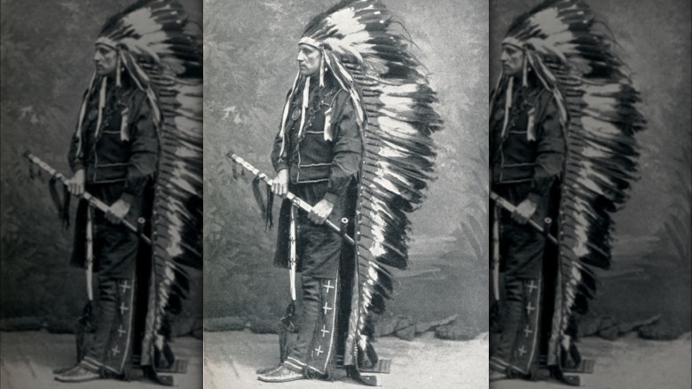 Native American posing