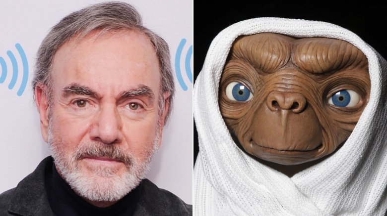 Neil Diamond beard, E.T. swaddled split image