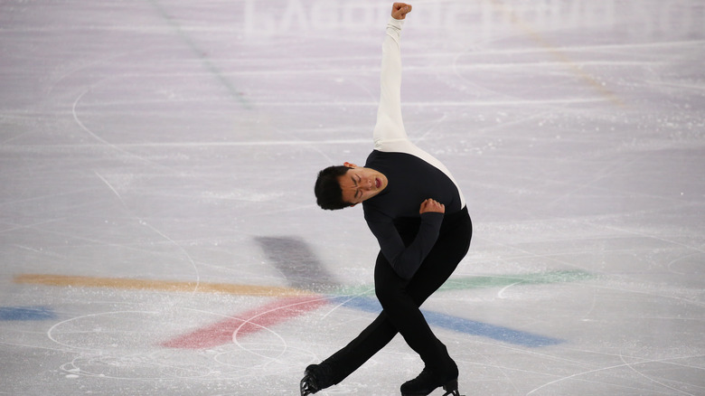 Nathan Chan on the ice