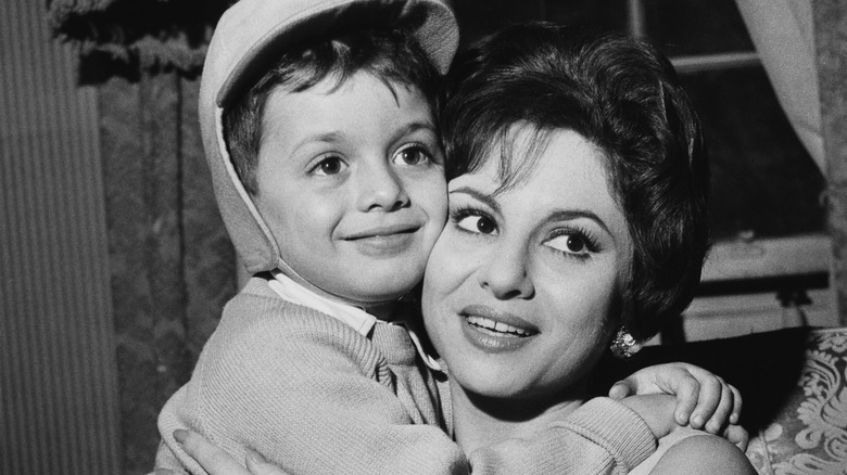 Omar Sharif's wife, Faten Hamama with their son
