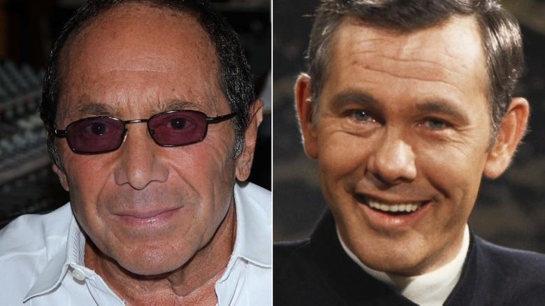 Paul Anka in sunglasses, and Johnny Carson on The Tonight Show in 1968