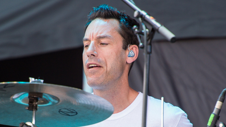 Byron McMackin playing the drums