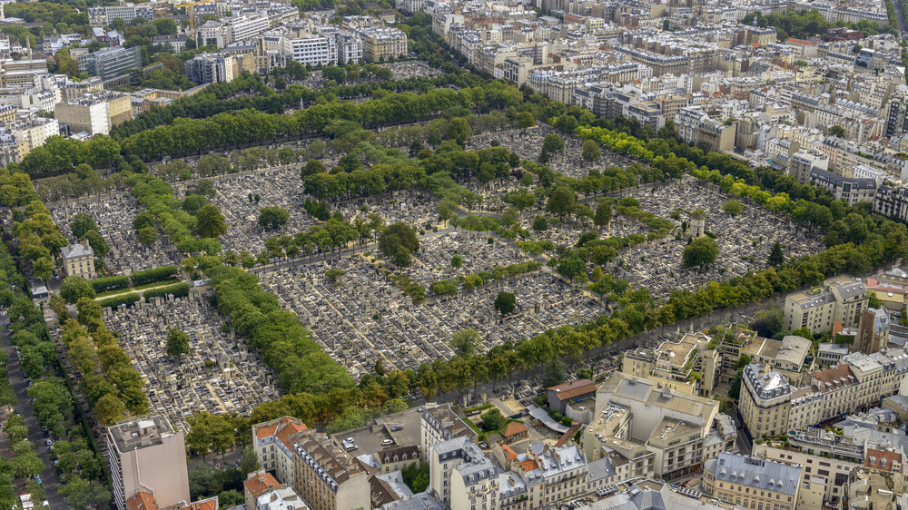 aerial view of Pere Lachaise