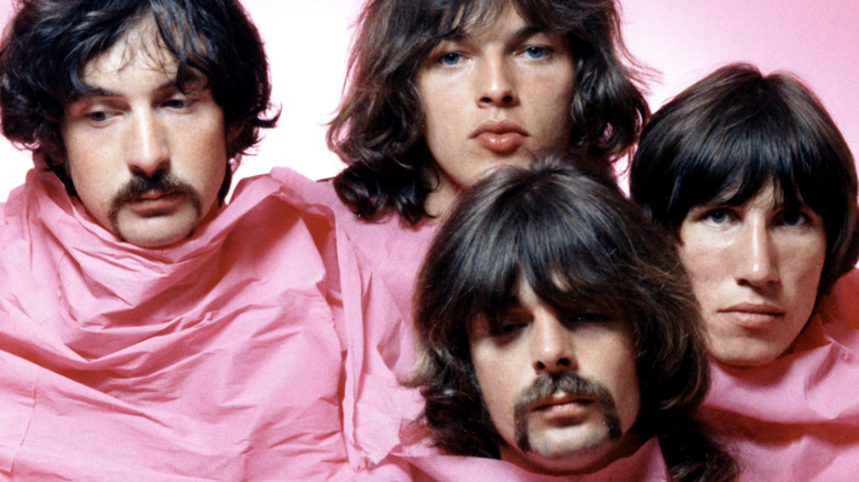 Pink Floyd wrapped in pink sheet