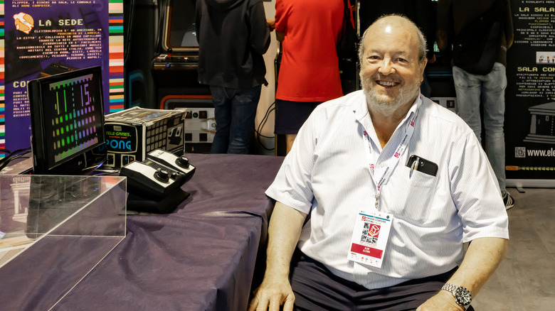 Allan Alcorn sitting with Pong