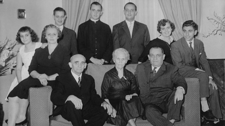 Black and white Bergoglio family photo