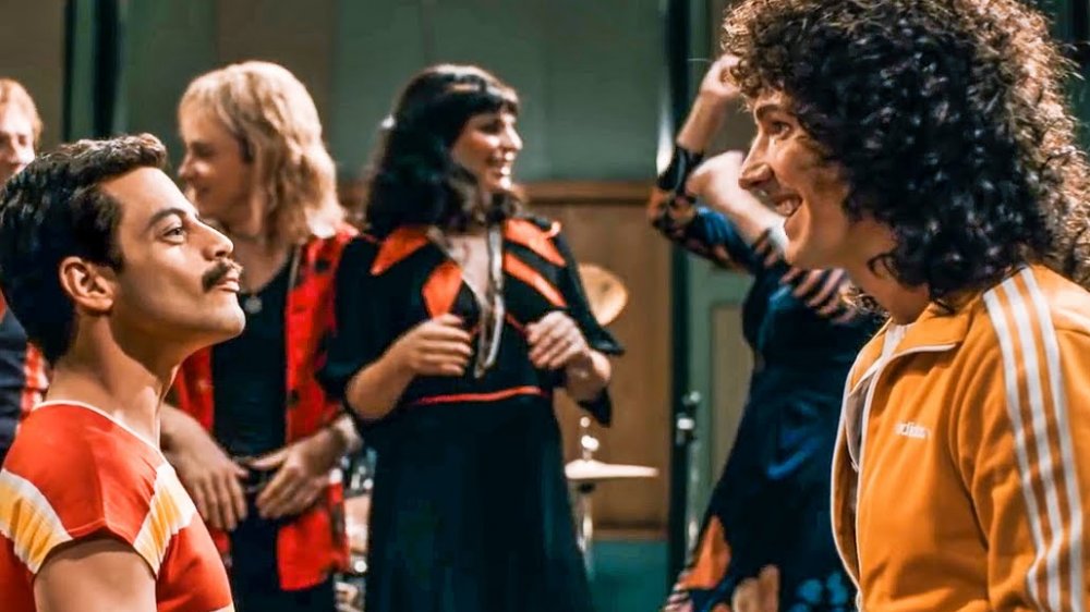 Rami Malek as Freddie Mercury and Gwilym Lee as Brian May in Bohemian Rhapsody