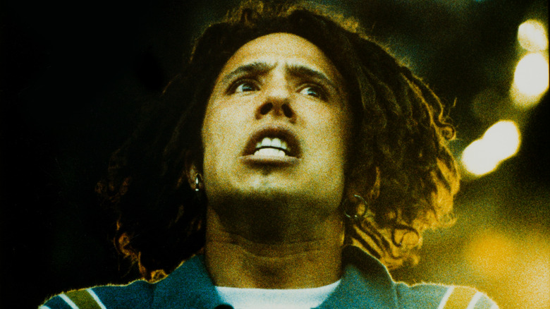 Zack de la Rocha of Rage Against the Machine performing