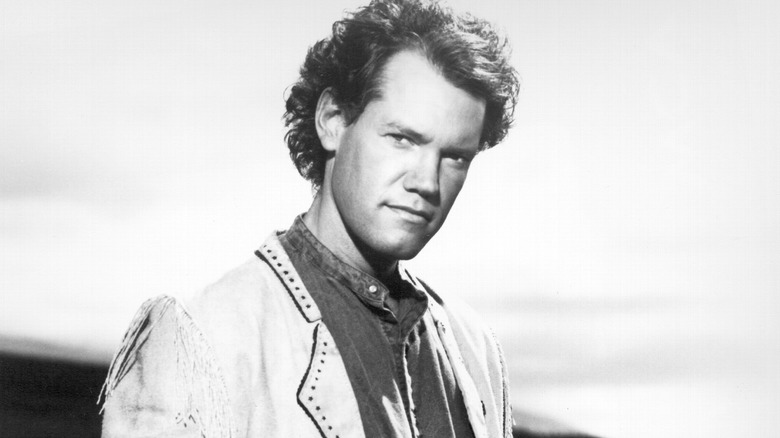 Young Randy Travis black and white