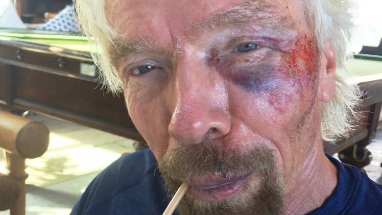 richard branson bike crash