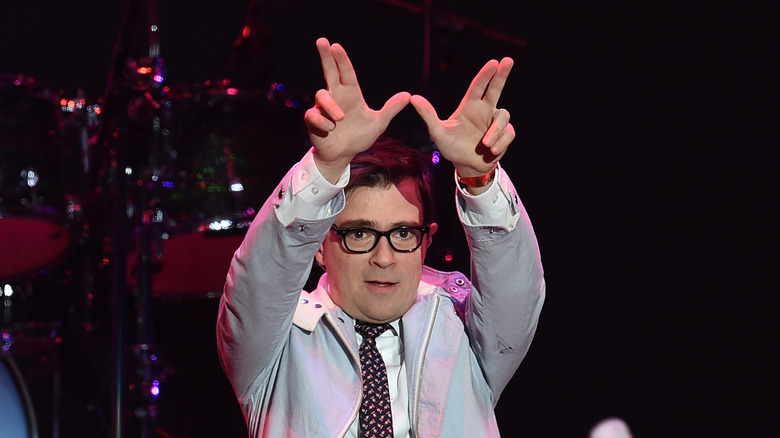 Rivers Cuomo onstage