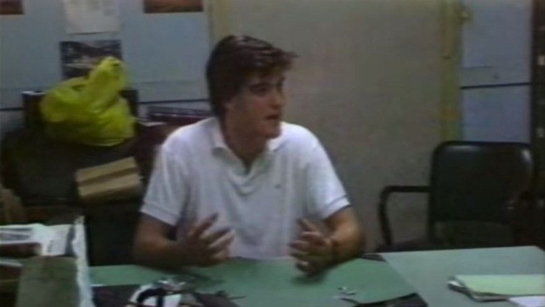 Robert Chambers talking to the police