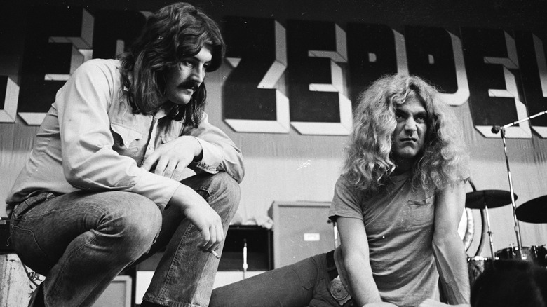 John Bonham and Robert Plant on stage