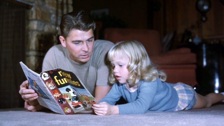 Reagan with his daughter Maureen