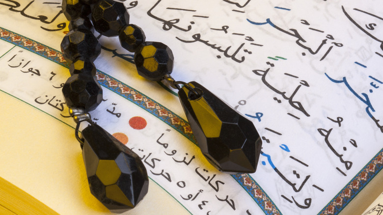 The Qu'ran with rosary